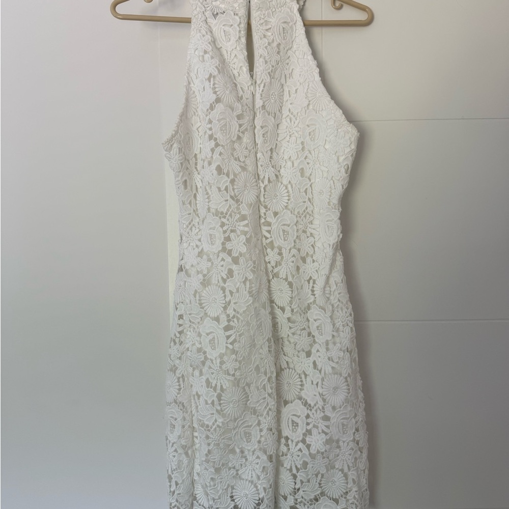 Lulu's White Floral Lace Midi Dress - Picture 2 of 3